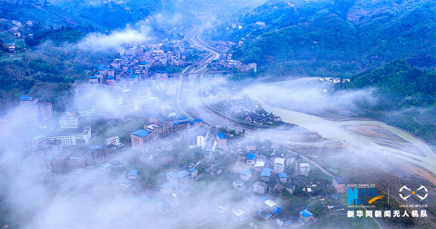 航拍重庆龙溪古镇:风景优美如画,山清水秀如歌