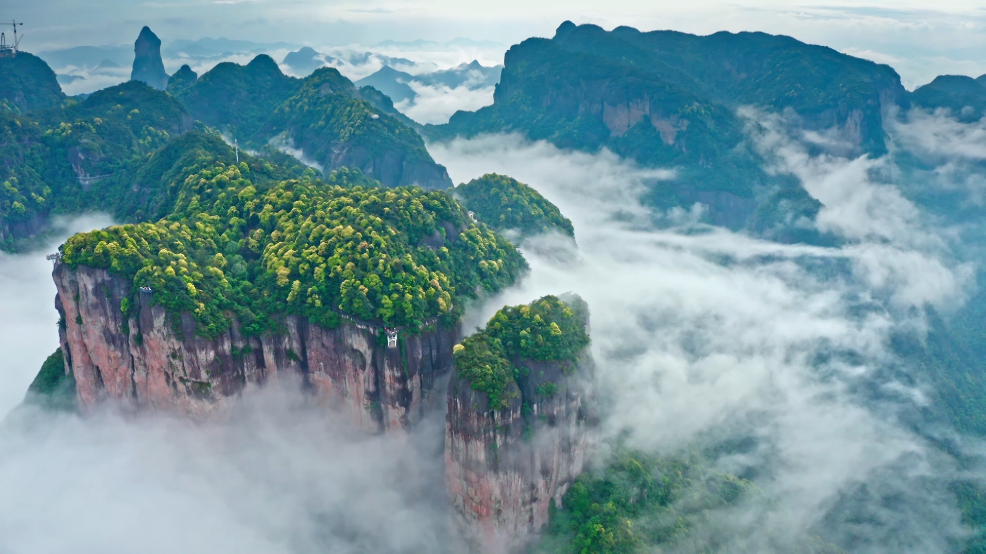 【"飞阅"中国】雨后神仙居 云海翻腾美煞人